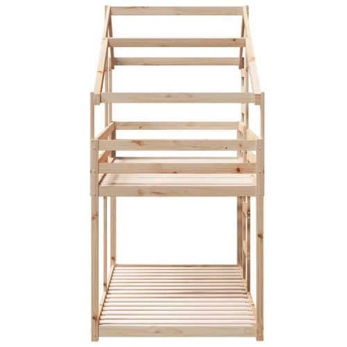 Lit Superposé Sans Matelas 90x190 Cm Bois De Pin Massif