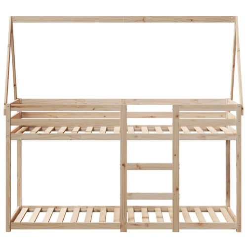 Lit Superposé Sans Matelas 80x200 Cm Bois De Pin Massif