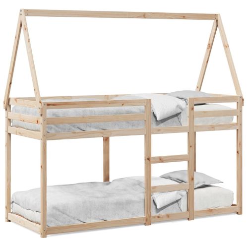 Lit Superposé Sans Matelas 80x200 Cm Bois De Pin Massif