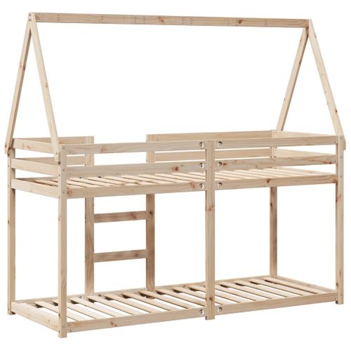 Lit Superposé Sans Matelas 80x200 Cm Bois De Pin Massif