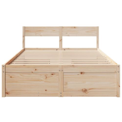 Cadre De Lit Sans Matelas 140x190 Cm Bois De Pin Massif