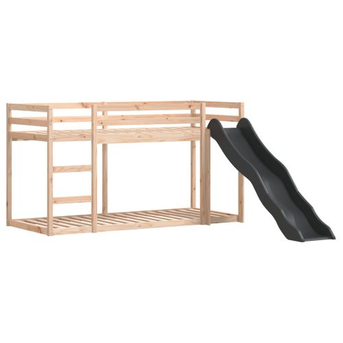 Lit Superposé Avec Toboggan Et Échelle Sans Matelas 90x190 Cm