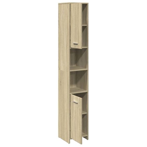 Colonne De Salle De Bain Chêne Sonoma 30x30x183,5 Cm Aggloméré
