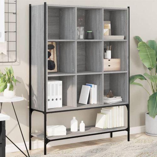 Bibliothèque Sonoma Gris 102x30x141,5 Cm Bois D'ingénierie