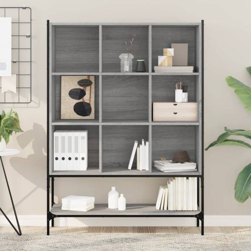 Bibliothèque Sonoma Gris 102x30x141,5 Cm Bois D'ingénierie
