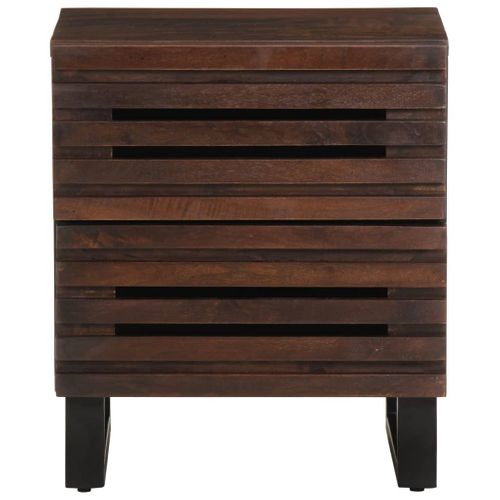 Table De Chevet 40x34x46 Cm Bois De Manguier Massif