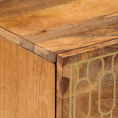 Table De Chevet 50x33x62 Cm Bois De Manguier Solide