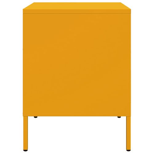 Table De Chevet Jaune Moutarde 36x39x50,5 Cm Acier