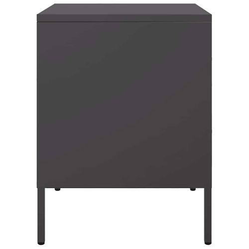 Table De Chevet Noir 36x39x50,5 Cm Acier