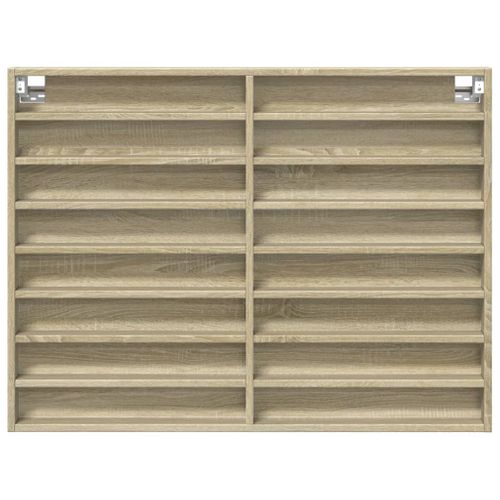 Armoire à Vitrine Chêne Sonoma 100x8,5x75 Cm Bois D'ingénierie