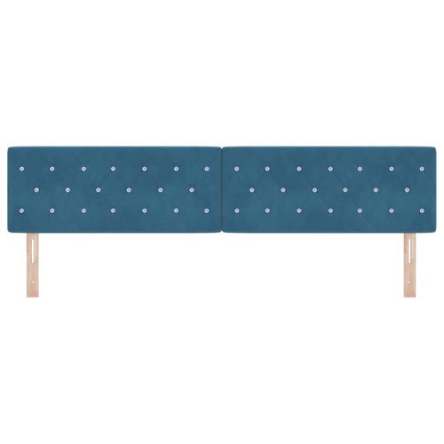 Tête De Lit LED Argyle Bleu Foncé 200 Cm Velours