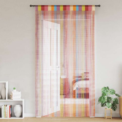 Rideau En Fils 2 Pièces 140 X 250 Cm Multicolore