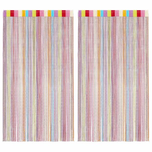 Rideau En Fils 2 Pièces 140 X 250 Cm Multicolore