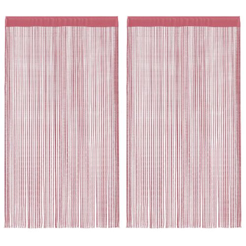 Rideaux à Fils 2 Pièces Rose 100x250 Cm