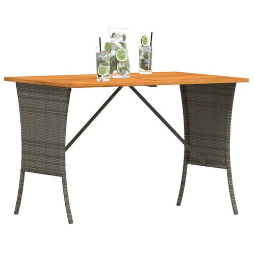 Table De Jardin Avec Dessus En Bois D'acacia Gris 105x75x72 Cm