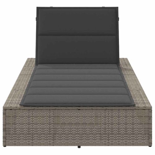 Transat Avec Coussin Flottant Gris Résine Tressée