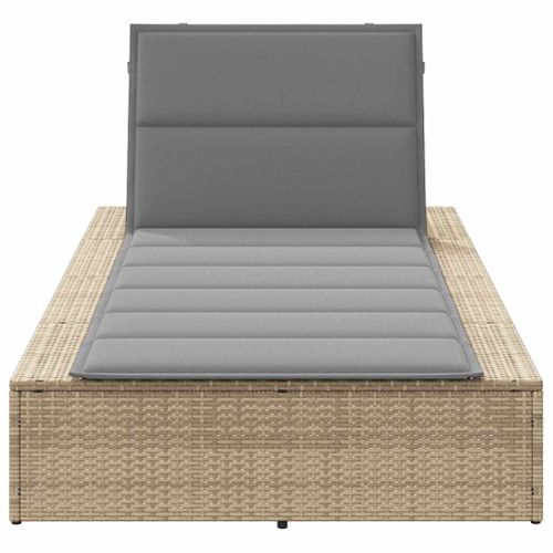 Transat Avec Coussin Flottant Beige Résine Tressée