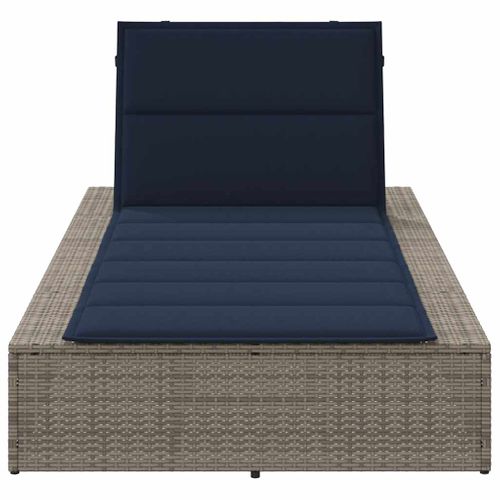 Transat Avec Coussin Flottant Gris Résine Tressée