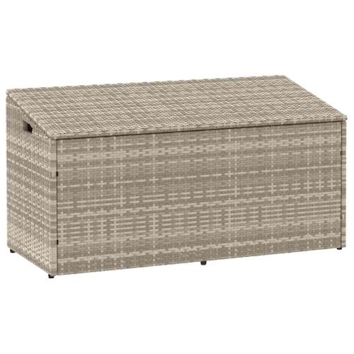 Boîte De Rangement De Jardin Gris Clair 110x50x58 Cm Rotin