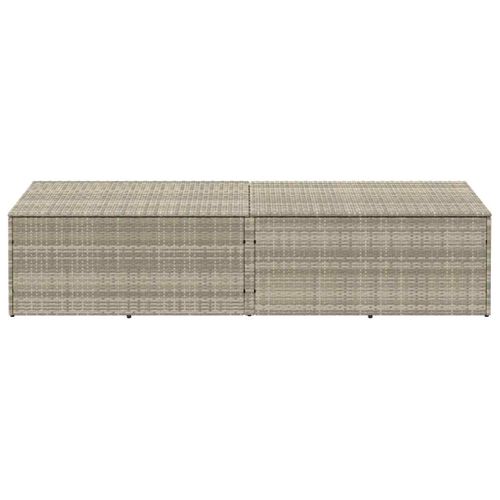 Boîte De Rangement De Jardin Gris Clair 220x50x58 Cm Rotin