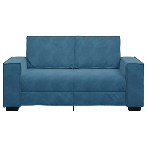 Canapé à 2 Places Bleu 160 x 78 x 84 cm Velours