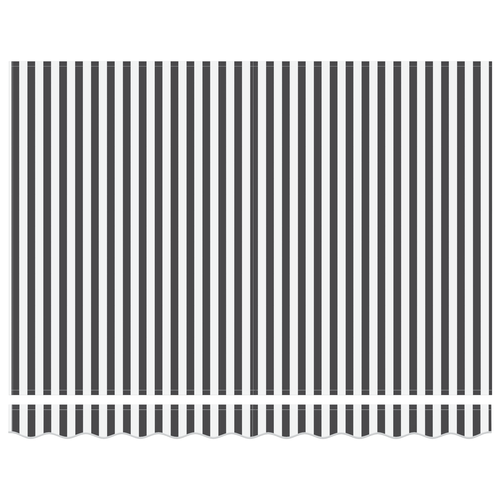 Store Rétractable Manuel  Anthracite Et Blanc 300x200 Cm