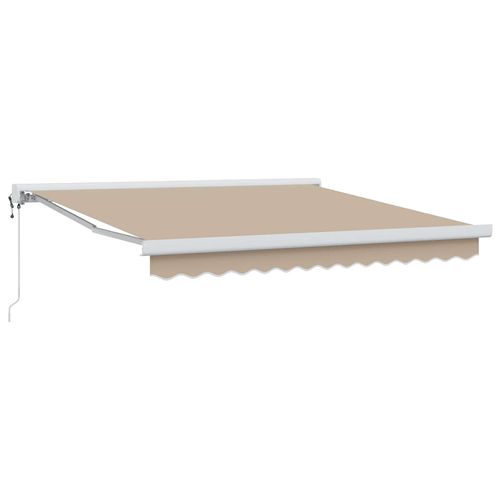 Auvent Rétractable Beige 300 X 250 Cm Tissu Et Métal
