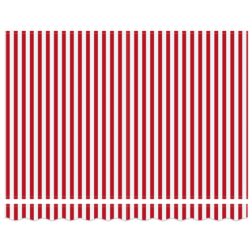 Store Rétractable Manuel Rayé Rouge Et Blanc 350x250 Cm