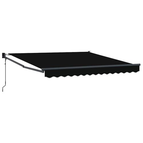 Auvent Rétractable Noir 350 X 250 Cm Tissu