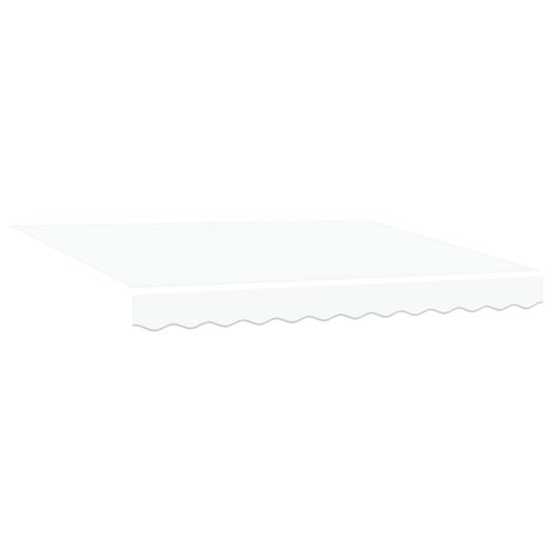 Auvent Rétractable Blanc 350 X 250 Cm Tissu, Métal