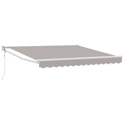 Auvent Rétractable Gris Clair 350 X 250 Cm Tissu
