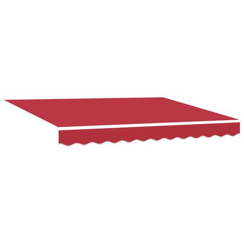 Auvent Rétractable Rouge 350 X 250 Cm Tissu, Métal