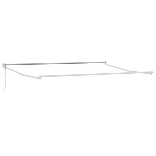 Auvent Rétractable Orange Et Marron 500 × 300 Cm Tissu Et Métal