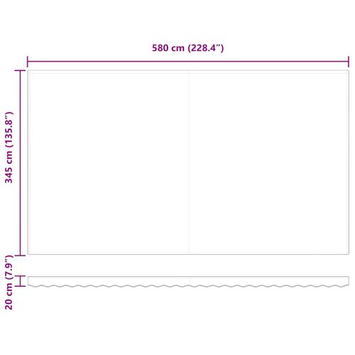 Auvent Rétractable Rouge 600 × 350 Cm Polyester Et Métal