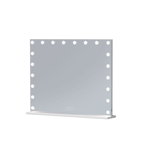Grand Miroir De Maquillage Hollywood Coiffeuse Avec 20 LED Ampoules Mural 100x80 Cm
