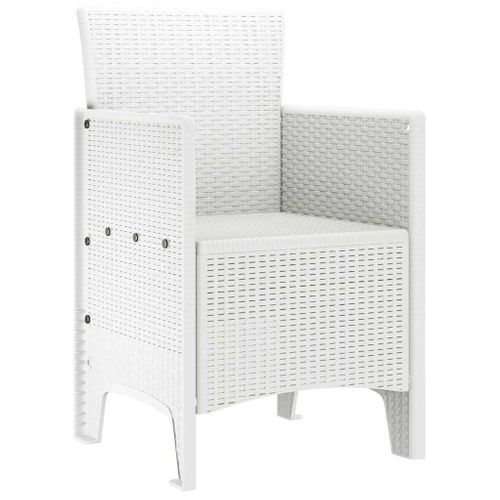 Chaise De Jardin 4 Pièces Blanc 53 X 49 X 85 Cm Pp