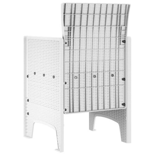 Chaise De Jardin 4 Pièces Blanc 53 X 49 X 85 Cm Pp