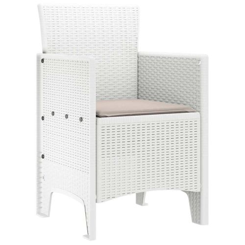 Chaise De Jardin 4 Pièces Blanc 53 X 49 X 85 Cm Pp