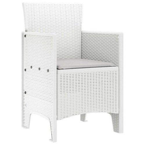 Chaise De Jardin 4 Pièces Blanc 53 X 49 X 85 Cm Pp