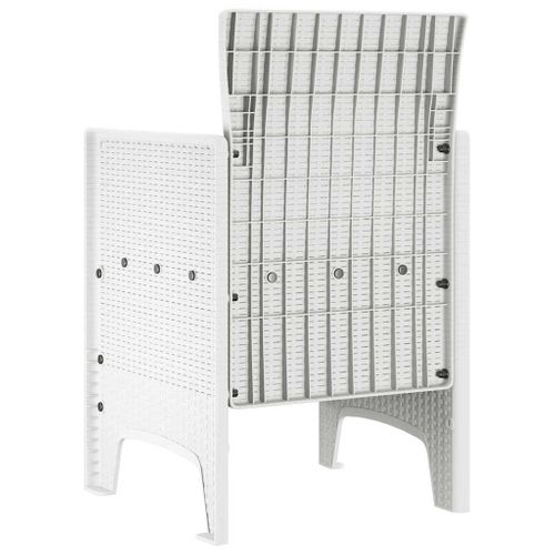 Chaise De Jardin 4 Pièces Blanc 53 X 49 X 85 Cm Pp
