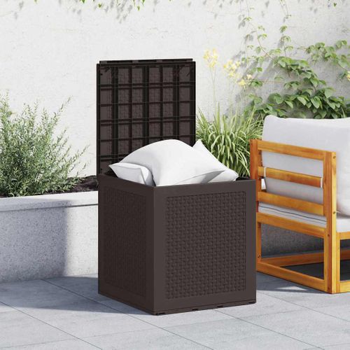 Boîte De Rangement De Jardin Marron 55 X 53 X 57 Cm