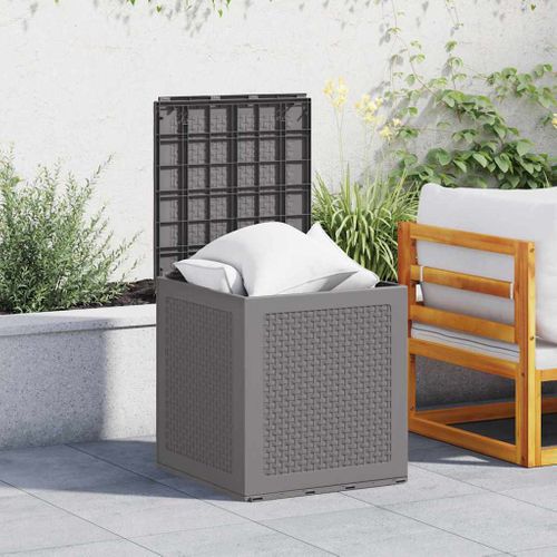 Boîte De Rangement De Jardin Gris Clair 55 X 53 X 57 Cm