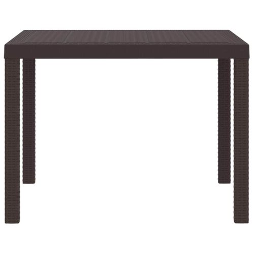 Table De Jardin Pour Repas Marron 100 X 100 X 73 Cm Polyrotin