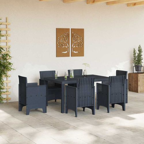 Table De Jardin Pour Repas Anthracite 150 X 100 X 73 Cm