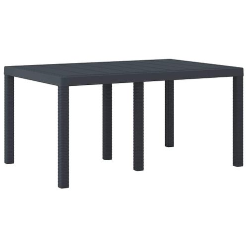 Table De Jardin Pour Repas Anthracite 150 X 100 X 73 Cm