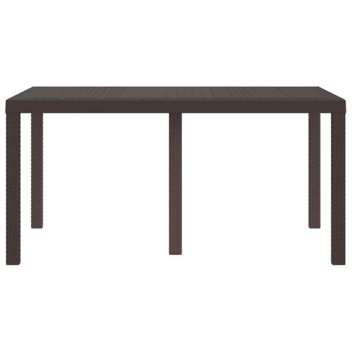 Table De Jardin Pour Repas Marron 150 X 100 X 73 Cm Polyrotin