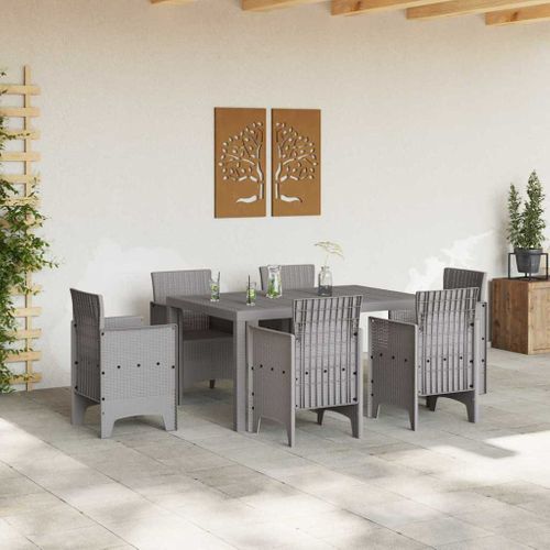 Table De Jardin Pour Repas Gris Clair 150 X 100 X 73 Cm