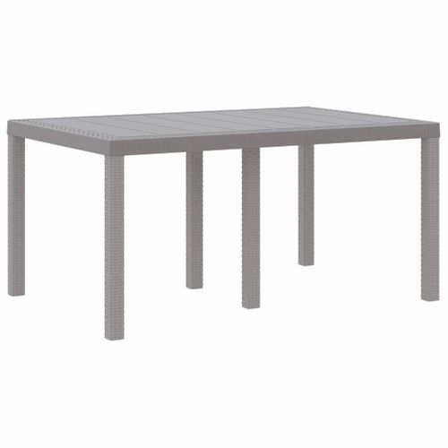 Table De Jardin Pour Repas Gris Clair 150 X 100 X 73 Cm