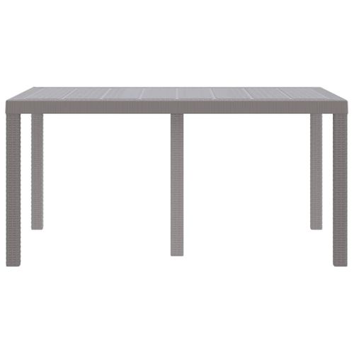 Table De Jardin Pour Repas Gris Clair 150 X 100 X 73 Cm