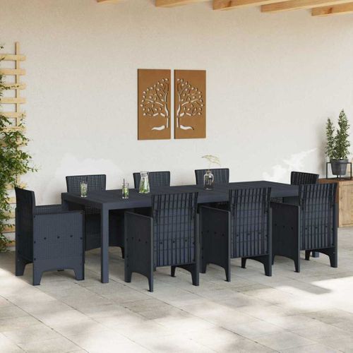 Table De Jardin Pour Repas Anthracite 250 X 100 X 73 Cm